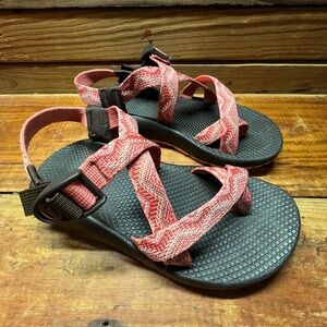Chaco Women's Sandals in Coral and Grey